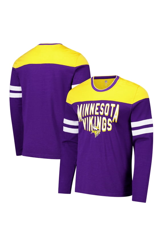 Men's G-III Sports by Carl Banks Purple/Gold Minnesota Vikings Adaptive Hail Mary Long Sleeve T-Shirt