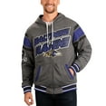 thumbnail image 1 of Men's G-III Sports by Carl Banks Purple/Gray Baltimore Ravens Extreme Full Back Reversible Hoodie Full-Zip Jacket, 1 of 3