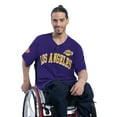 thumbnail image 1 of Men's G-III Sports by Carl Banks Purple Los Angeles Lakers Adaptive Star Player Fashion Baseball Jersey, 1 of 2