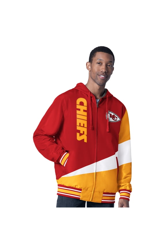 Men's G-III Sports by Carl Banks Red/Charcoal Kansas City Chiefs Dual Threat Reversable Full-Zip Hooded Jacket