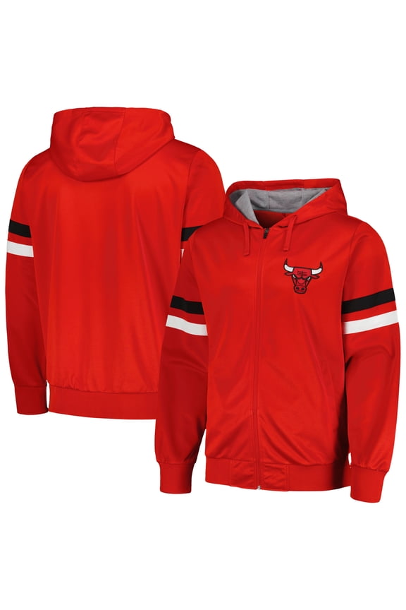 Men's G-III Sports by Carl Banks Red Chicago Bulls Contender Full-Zip Hoodie Jacket