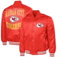 thumbnail image 1 of Men's G-III Sports by Carl Banks Red Kansas City Chiefs Adaptive Team Graphic Satin Full-Snap Varsity Jacket, 1 of 5