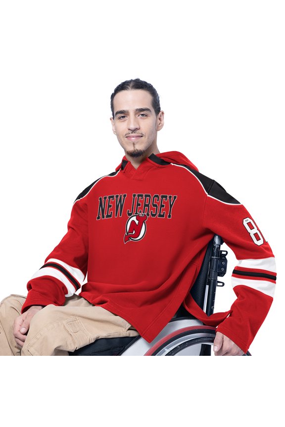 Men's G-III Sports by Carl Banks Red New Jersey Devils Adaptive Wear Lord Stanley Hooded Long Sleeve Sweatshirt