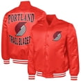 thumbnail image 1 of Men's G-III Sports by Carl Banks Red Portland Trail Blazers Adaptive Bold Logo Satin Varsity Jacket, 1 of 5