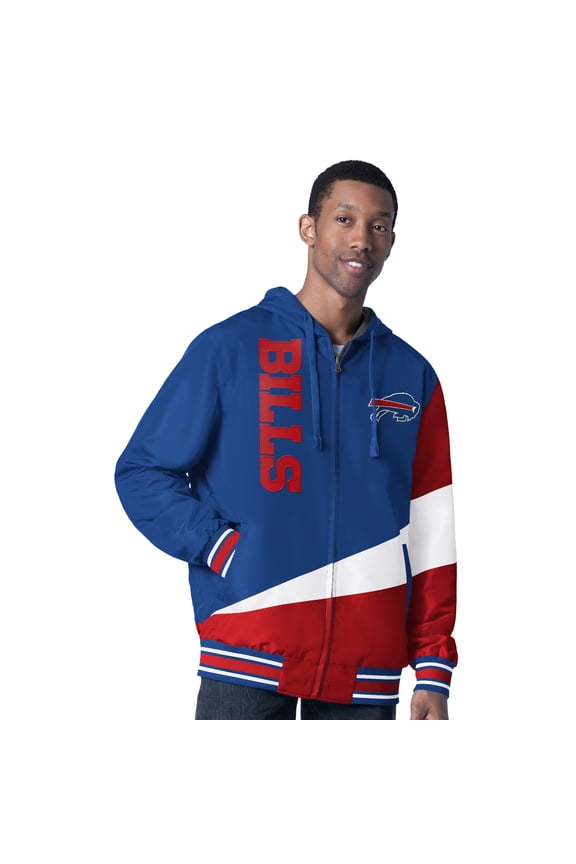 Men's G-III Sports by Carl Banks Royal/Charcoal Buffalo Bills Dual Threat Reversable Full-Zip Hooded Jacket