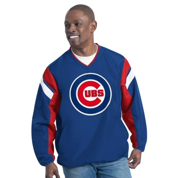 Men's G-III Sports by Carl Banks Royal Chicago Cubs Double Coverage V-Neck Pullover