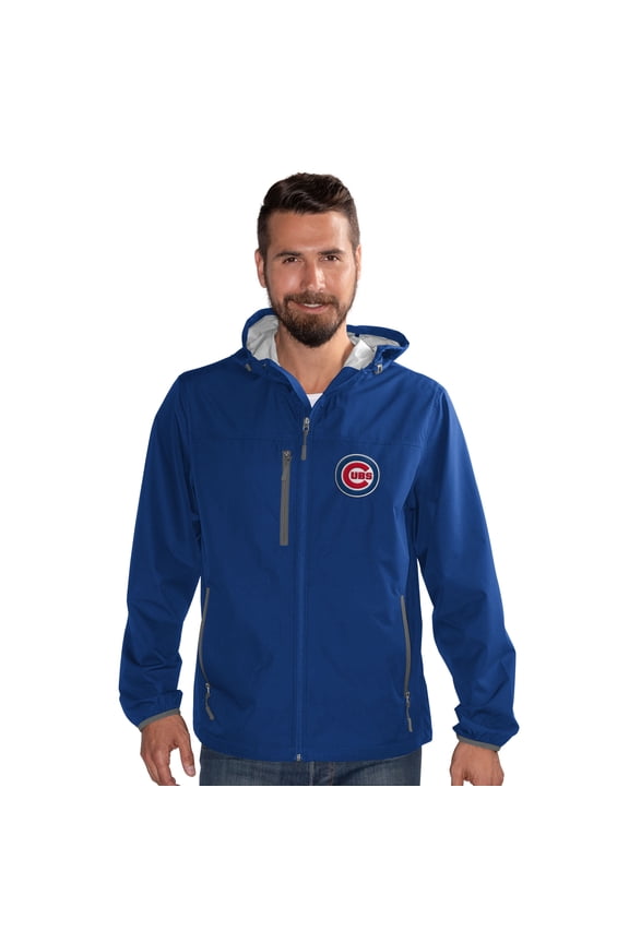 Men's-G-III Sports by Carl Banks Royal Chicago Cubs Double Play Hooded Lightweight Full-Zip Jacket