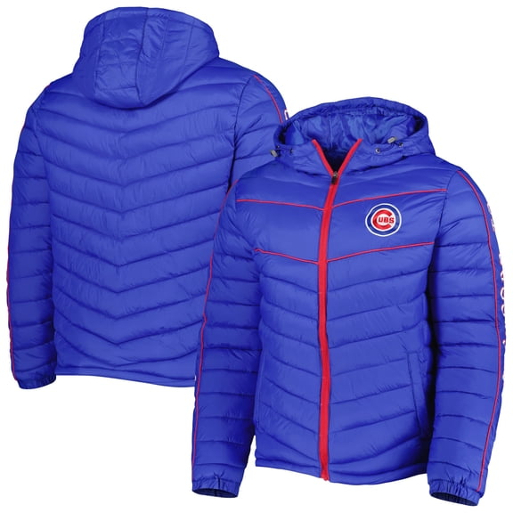 Men's G-III Sports by Carl Banks Royal Chicago Cubs Splitter Soft Down Touch Full-Zip Hoodie Jacket