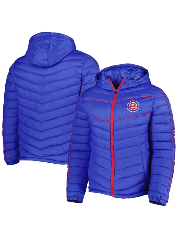 Men's G-III Sports by Carl Banks Royal Chicago Cubs Splitter Soft Down Touch Full-Zip Hoodie Jacket