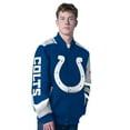 thumbnail image 1 of Men's G-III Sports by Carl Banks Royal Indianapolis Colts Prime Time Full-Zip Racing Jacket, 1 of 2