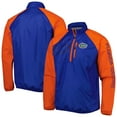 thumbnail image 1 of Men's G-III Sports by Carl Banks Royal/Orange Florida Gators Point Guard Raglan Half-Zip Jacket, 1 of 3