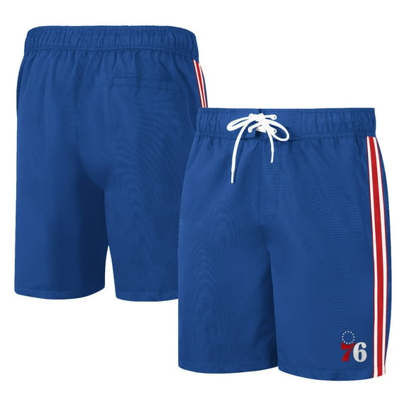Men's G-III Sports by Carl Banks Royal/Red Philadelphia 76ers Sand Beach Volley Swim Shorts