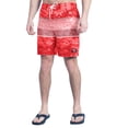 thumbnail image 1 of Men's G-III Sports by Carl Banks  Scarlet/Gray San Francisco 49ers Horizon Volley Swim Shorts, 1 of 2