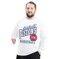 thumbnail image 1 of Men's G-III Sports by Carl Banks White Detroit Pistons Adaptive Headliner Fleece Crewneck Sweatshirt, 1 of 6