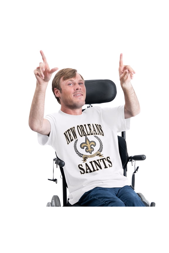 Men's G-III Sports by Carl Banks White New Orleans Saints Team Laurel Adaptive T-Shirt