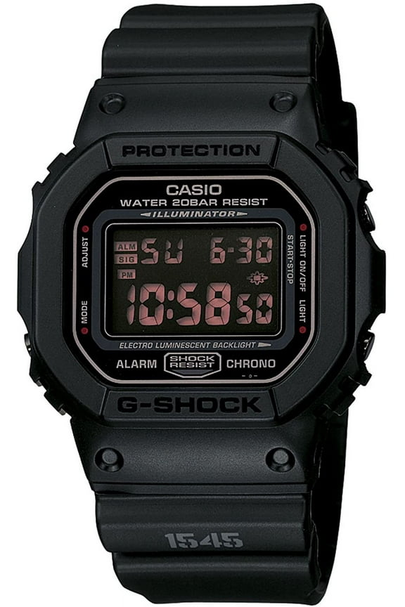 Men's G-Shock DW5600MS-1 Black Resin Quartz Sport Watch