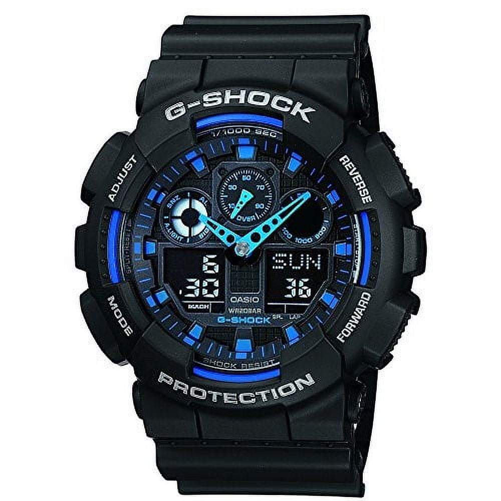 Men's G-Shock GA100-1A2 Black Resin Quartz Fashion Watch - Walmart.com