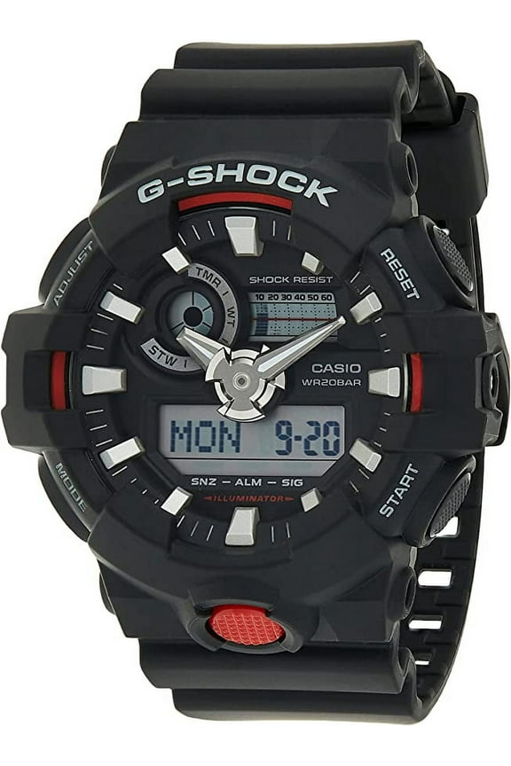 Men's G-Shock GA700-1A Black Resin Japanese Quartz Sport Watch