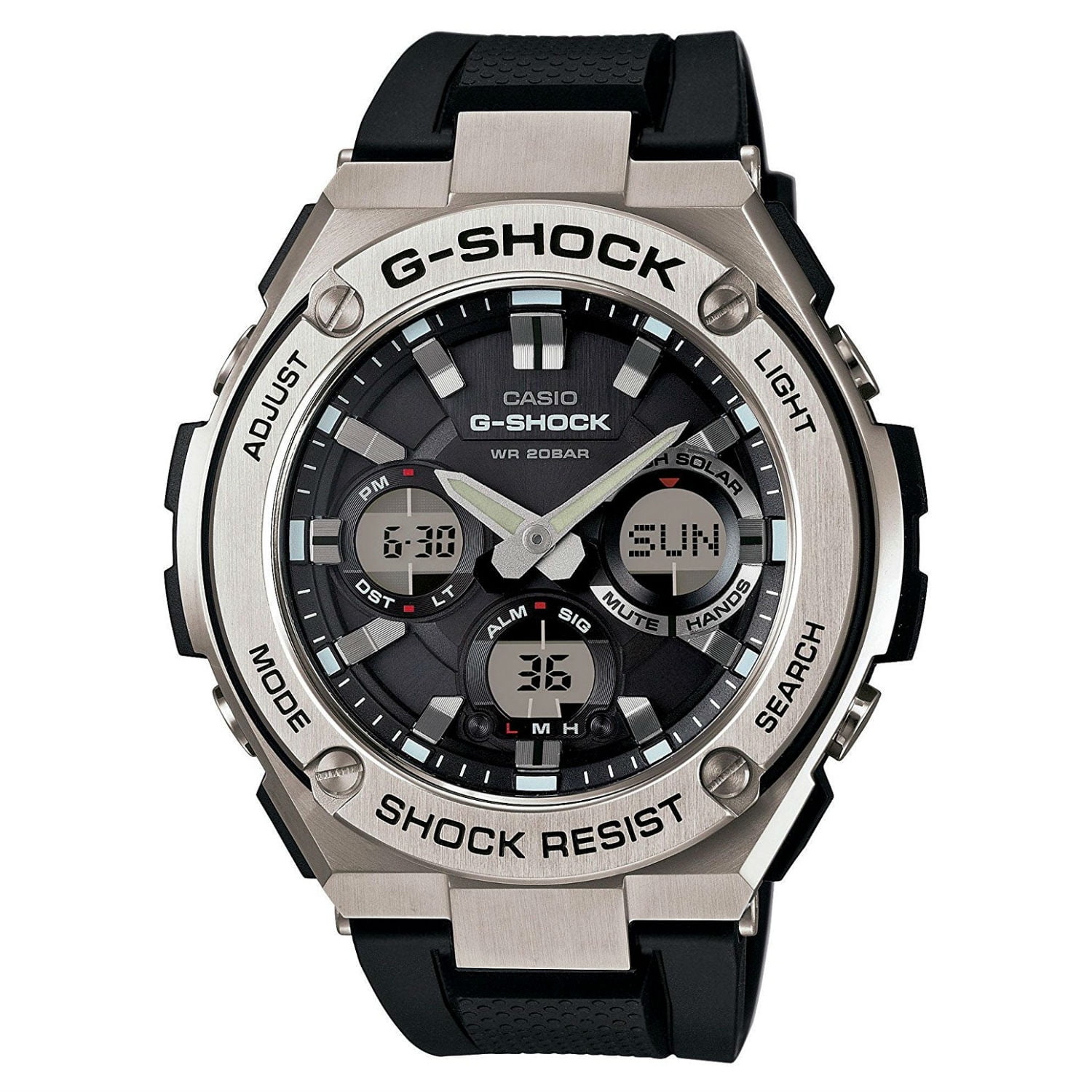 Men's G-Shock GSTS110-1A Black Stainless-Steel Quartz Watch