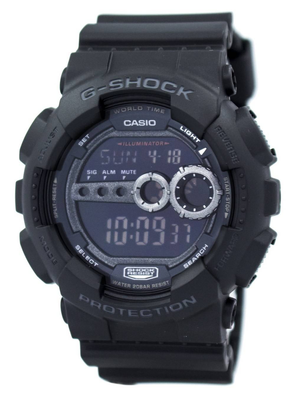 Men s GD100 1B G Shock Digital Black Resin Watch