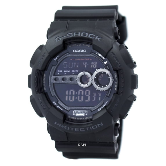 Men's GD100-1B 'G-Shock' Digital Black Resin Watch
