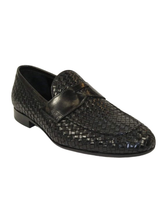 Men's GENIO Genuine Braided Leather Upper And Sole Shoes Turkey 120196067 Black