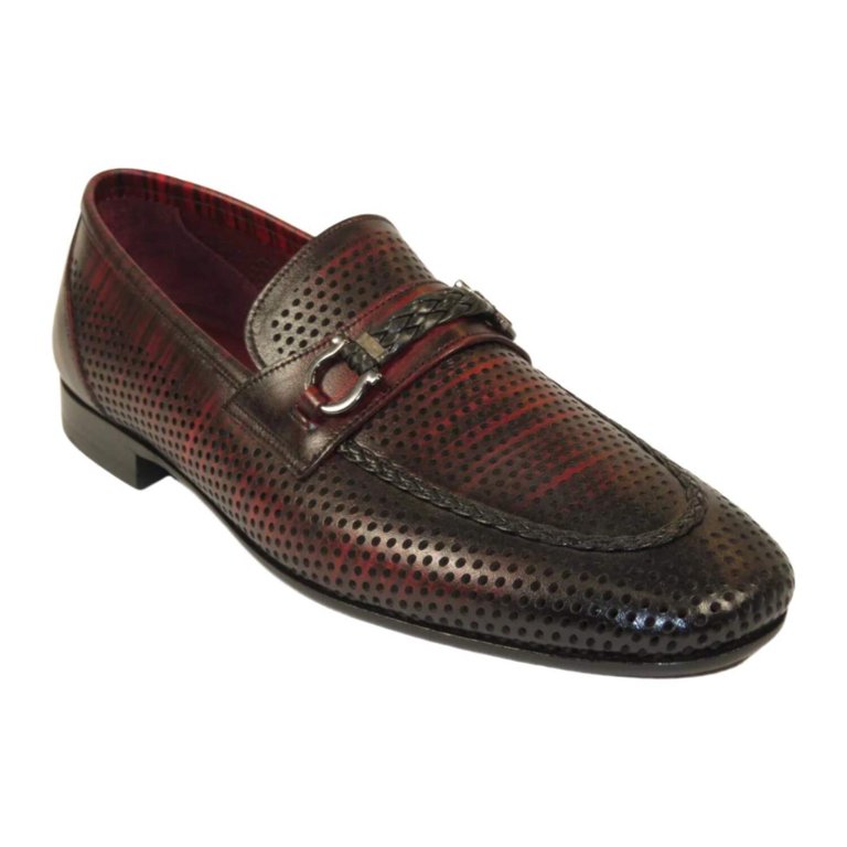 burgundy dress shoes mens style Belvedere Men's Genuine Ostrich Leg Dress Shoes in Dark Burgundy
