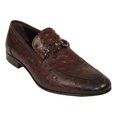 thumbnail image 1 of Men's GENIO Genuine Ostrich Embossed Leather Shoes Turkey 120332831 Cognac, 1 of 8