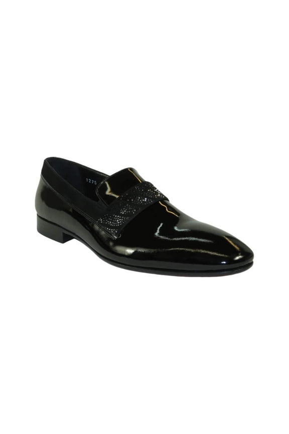 Men's GENIO Patent Leather Red Sole Shoes Formal 120371275 Black Stones
