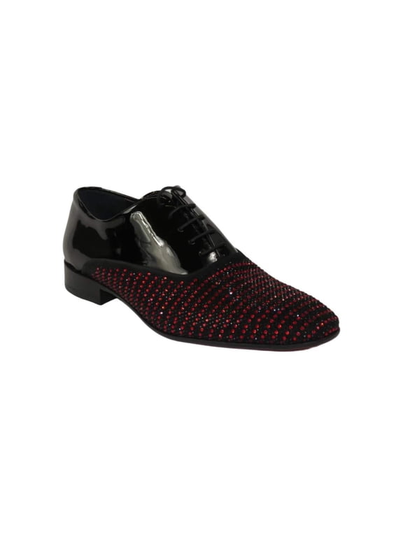 Men's GENIO Patent Leather, Red Sole Shoes Turkey 120198641 Black Red Stones