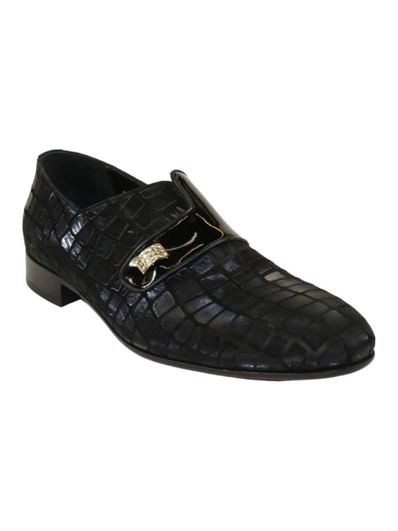 Men's GENIO Patent Suede Leather, Red Sole Shoes Turkey 120371263 Black