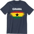 thumbnail image 1 of Men's GHANA Ringer Football Africa Cup Of Nations 2019 Retro Country Top T-Shirt, 1 of 4