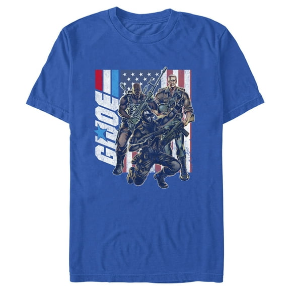 Men's GI Joe American Flag Squad  Graphic Tee Royal Blue 2X Large