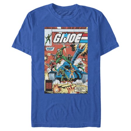 Men's GI Joe Comic Cover  Graphic Tee Royal Blue 2X Large