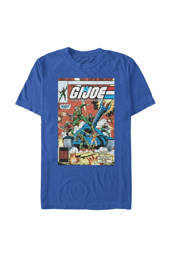 Men's GI Joe Comic Cover  Graphic Tee Royal Blue 2X Large
