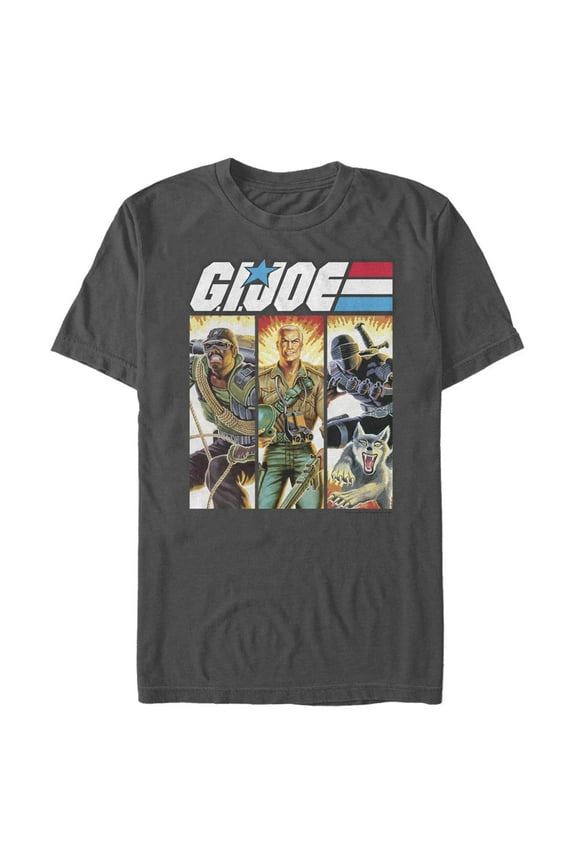 Men's GI Joe Comic Panels Graphic Tee Charcoal Small