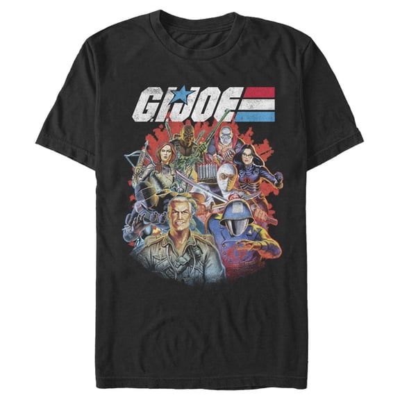 Men's GI Joe Group Shot Graphic Tee Black 2X Large