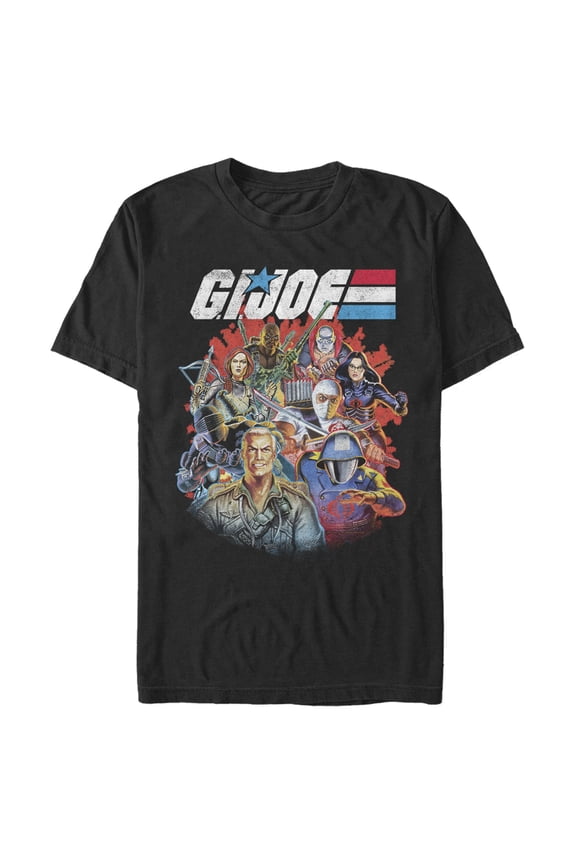 Men's GI Joe Group Shot  Graphic Tee Black 3X Large