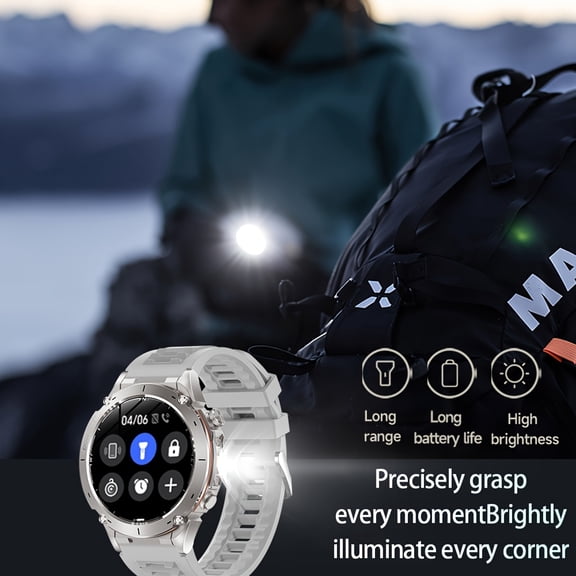 Men's GPS Smart Watch, Bluetooth Call, Satellite Positioning Compass, 730mAh Battery, 170 Sports Modes, Fitness Tracker Altitude Calorie Pedometer Sleep Monitor, Android iOS, Birthday Gift