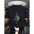 thumbnail image 1 of Men's Galaxy Symbol Graphic Tee - Perfect for Summer Outdoor Activities | Casual Street Style Round Neck T-Shirt, 1 of 5