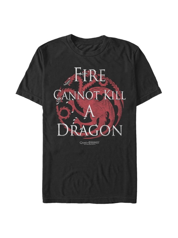 Men's Game of Thrones Cannot Kill A Dragon Graphic Tee Black 3X Large
