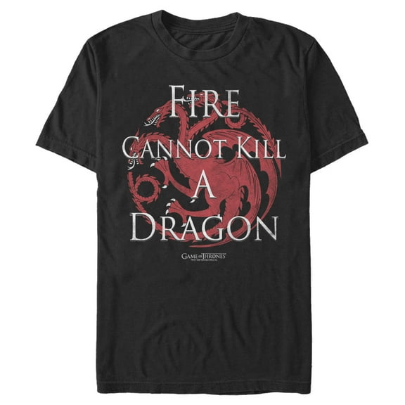 Men's Game of Thrones Cannot Kill A Dragon  Graphic Tee Black Large