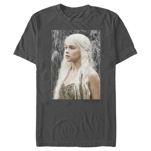 Men's Game of Thrones Daenerys Targaryen Portrait Graphic Tee Charcoal 3X Large