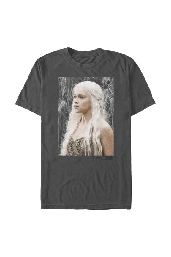 Men's Game of Thrones Daenerys Targaryen Portrait Graphic Tee Charcoal Large