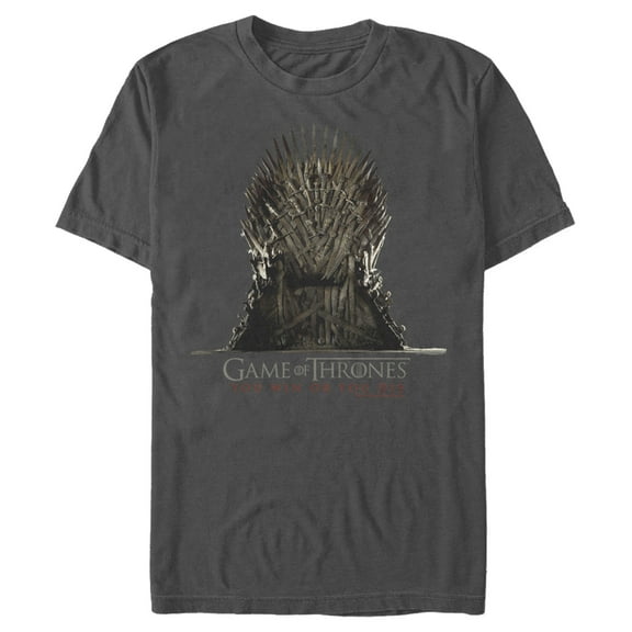 Men's Game of Thrones Die or Win Iron Throne  Graphic Tee Charcoal Small