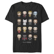 Mens Game of Thrones Funko Characters Graphic Tee Black 2X Large