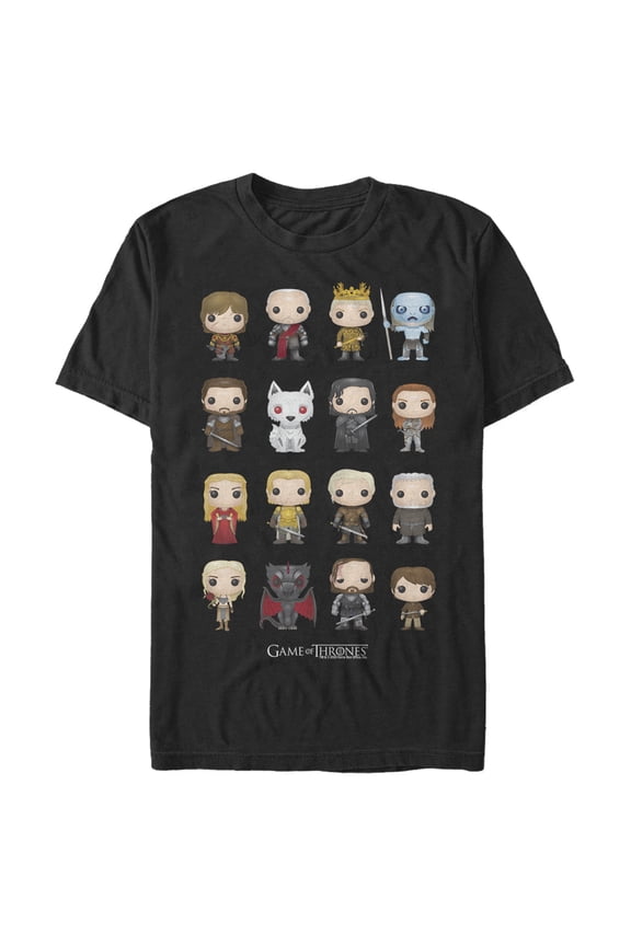 Men's Game of Thrones Funko Characters  Graphic Tee Black Large