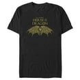 thumbnail image 1 of Men's Game of Thrones: House of the Dragon Intricate Dragon Wings Logo  Graphic Tee Black 3X Large, 1 of 5