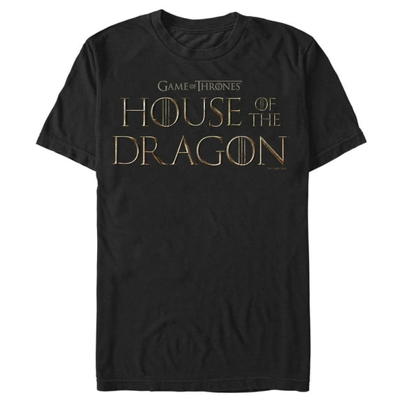 Men's Game of Thrones: House of the Dragon Series Logo  Graphic Tee Black Small