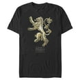 thumbnail image 1 of Men's Game of Thrones Iron Anniversary Lannister Metal Lion Crest  Graphic Tee Black Small, 1 of 5